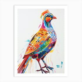 Colourful Bird Painting Pheasant 2 Art Print