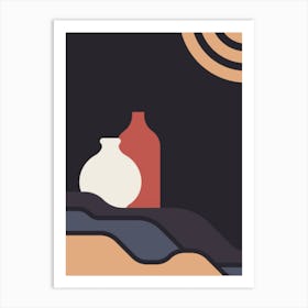 Vases On The Beach Art Print