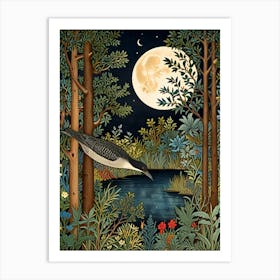 William Morris Owl In The Woods Art Print