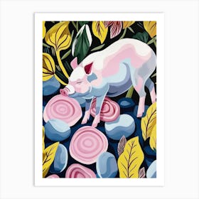 Pig In The Forest Art Print