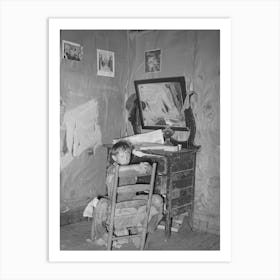 Corner Of Living Room In Home Of Agricultural Day Laborers Living North Of Sallisaw, Oklahoma, Sequoyah Count Art Print