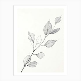 Leaves On A Branch 1 Art Print