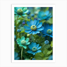 Blue Flowers 4 Art Print