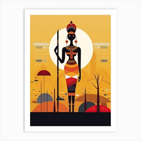 Africa Tribe Minimalism: Harmonizing Cultural Diversity Art Print