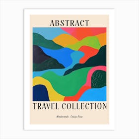 Abstract Travel Collection Poster Monteverde Costa Rica 3 Art Print