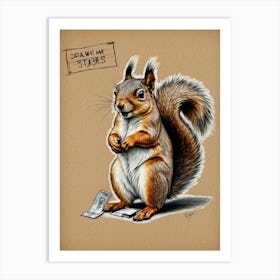 Squirrel Art Print