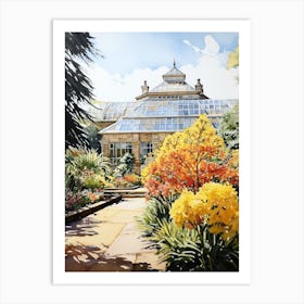Royal Botanical Garden Edinburgh Uk Watercolour 1 Art Print
