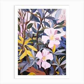 Periwinkle 2 Flower Painting Art Print