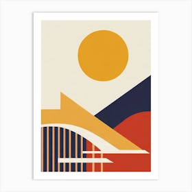 Sunny Day, Geometric Abstract Art Art Print