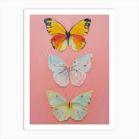 Three Butterflies Art Print