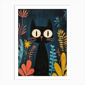 Cat In The Garden 7 Art Print