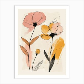 Santa Fe Flower Market Boho Minimalist Style Art Print