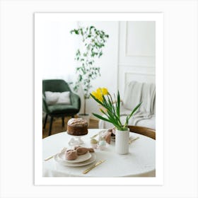 Easter Table Setting 5 Art Print