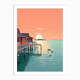 Maldives, Graphic Illustration 1 Art Print