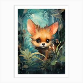 Adorable Chubby Swimming Possum 1 Art Print