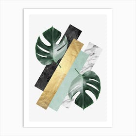 Floral collage art 8 Art Print