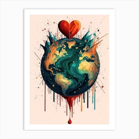 Earth Heart Art Print