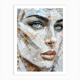 Mosaic Art Eyes of Mystery Art Print