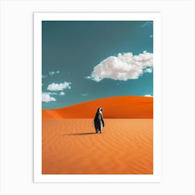 Penguin In The Desert 8 Art Print