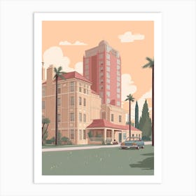 Houston Illustration 3 Art Print