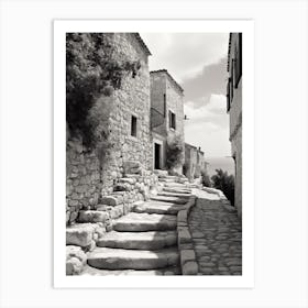 Hvar, Croatia, Black And White Old Photo 3 Art Print