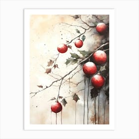 Holly Berries 1 Art Print