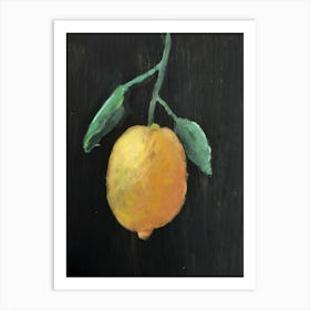 Lemon On A Branch Art Print