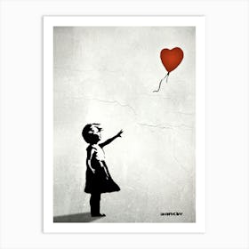 GIRL WITH BALLOON Art Print