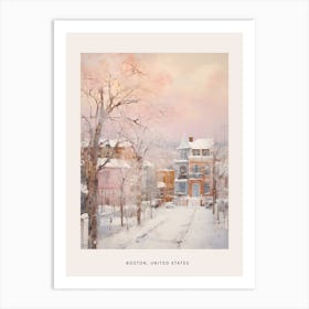 Dreamy Winter Painting Poster Boston Usa 2 Art Print