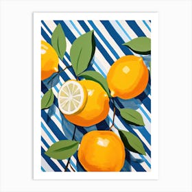 Lemons Fruit Summer Illustration 4 Art Print