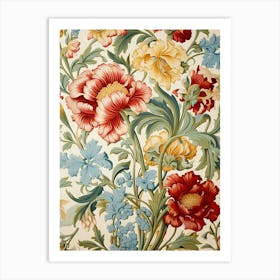 Victorian Floral Wallpaper 3 Art Print