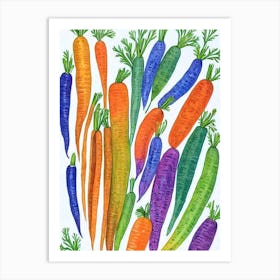 Carrots Marker vegetable Art Print