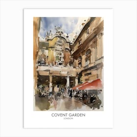 Covent Garden 2 Watercolour Travel Poster Art Print