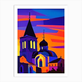 Abstract Cathedral Sunrise Art Print