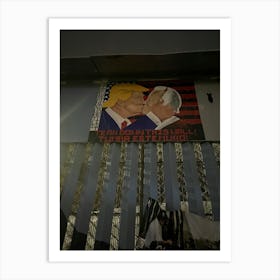 Trump And Obama Kiss Art Print