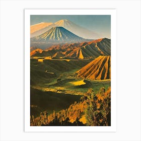 Bromo Tengger Semeru National Park 2 Indonesia Vintage Poster Art Print