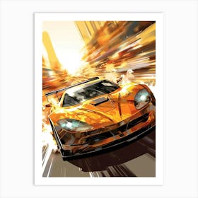 Speed Car Retro Racing Car Art Print