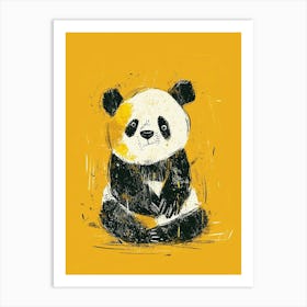 Yellow Panda 7 Art Print