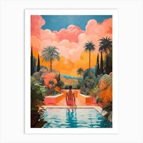 Tropical Pool Vibes 2 Art Print
