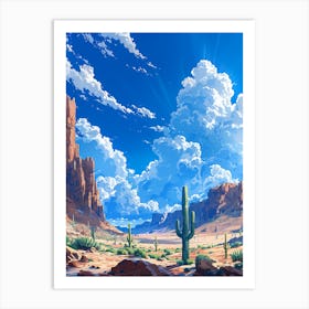 Cactus Desert 11 Art Print