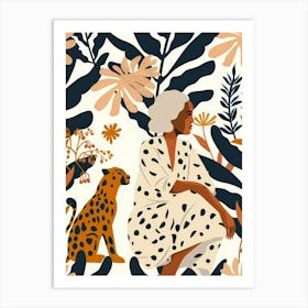 Woman In The Jungle 5 Art Print