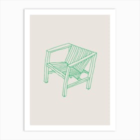 Chair Poster Green Art Print
