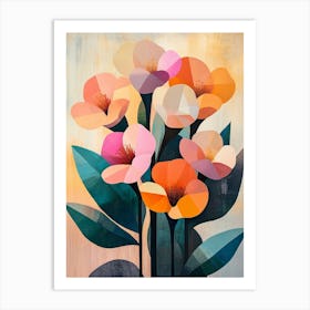 Abstract Flowers 2 Art Print