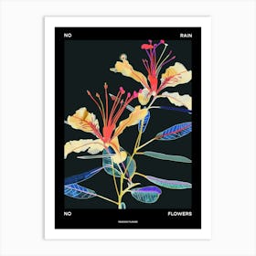 No Rain No Flowers Poster Peacock Flower 1 Art Print