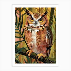 Owl In The Forest 3 Art Print