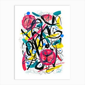 Music and conversation Art Print