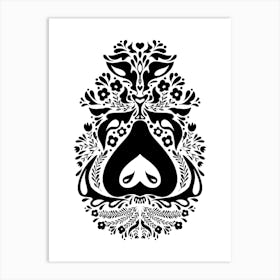 Pear Folk Art Print 4 Art Print