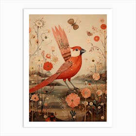Cardinal 1 Detailed Bird Painting Art Print