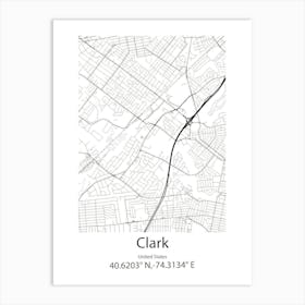 Clark,United States Minimalist Map 1 Art Print