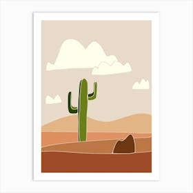 Southwest Cactus Landscape Art Print
